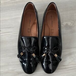 Capelli Rossi Size 11/41 Glossy Patent Leather Smoking Loafers - Black